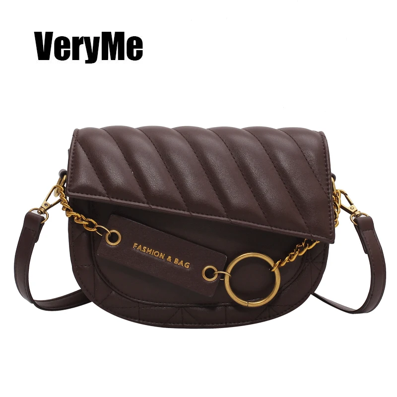 

VeryMe Fashion Mini Small Square Bags 2020 New Women's Black Shoulder Bag Personality Slant Straddle Bag bolsos marca mujer lujo