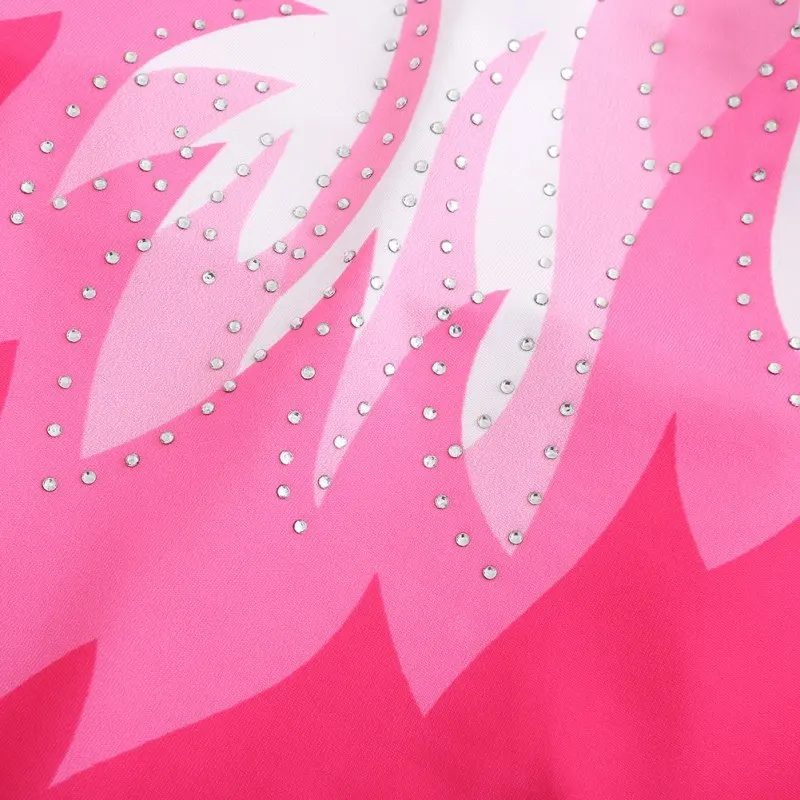 Балетное трико для взрослых со стразами блестящее гимнастическое без рукавов