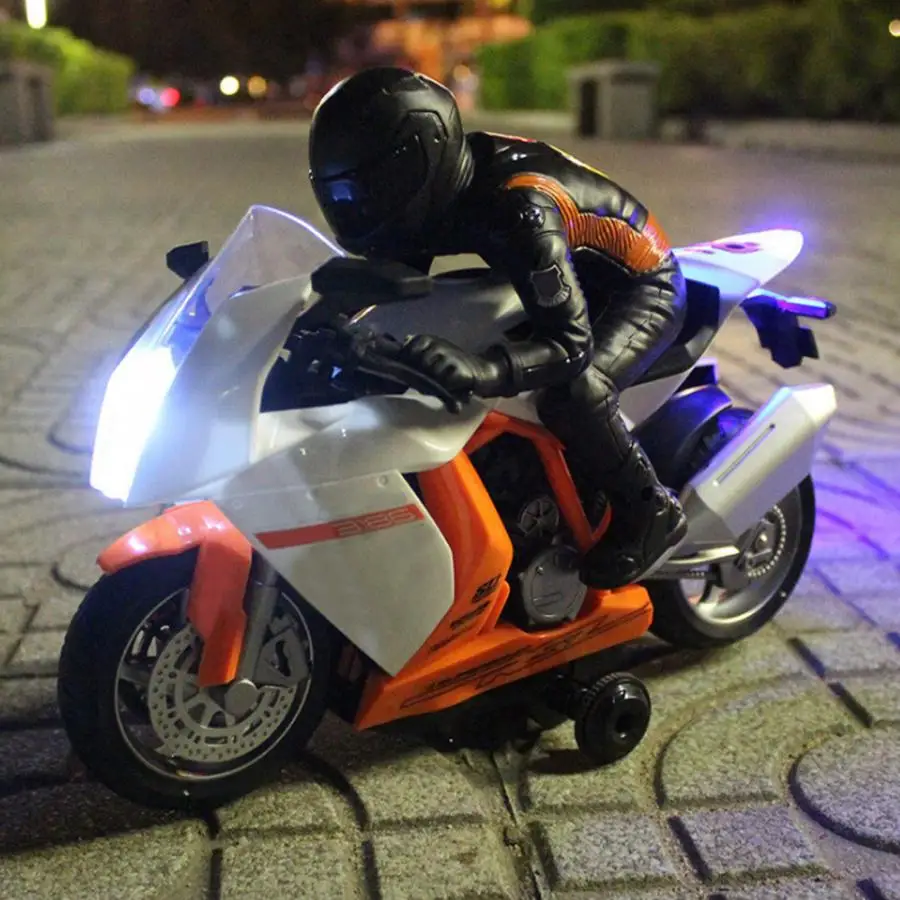 Мини-модный мотоцикл RC с крутым светом высокоскоростные RC игрушки, модели мотоциклов с дистанционным управлением Дрифтерный Мотор Детские игрушки для подарка