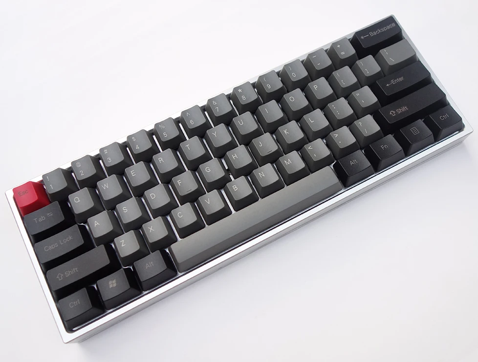 GH60 клавиатура DIY анодированный алюминиевый чехол боковой блеск через корпус тяжелый чехол QMK программа для 60% механическая клавиатура