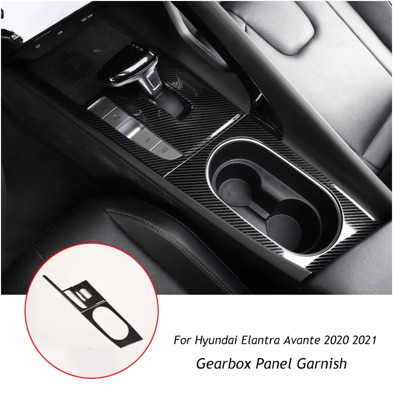 

Car Console Gearbox Panel Trim Frame Cover Sticker Strips Garnish Decoration Car Stylin For Hyundai Elantra Avante 2020 2021