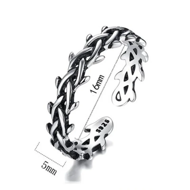 

NEHZY 925 Sterling Silver Ring High Quality Hollow Woman Fashion Jewelry Opening Adjustable Retro Ring Thai Silver Black