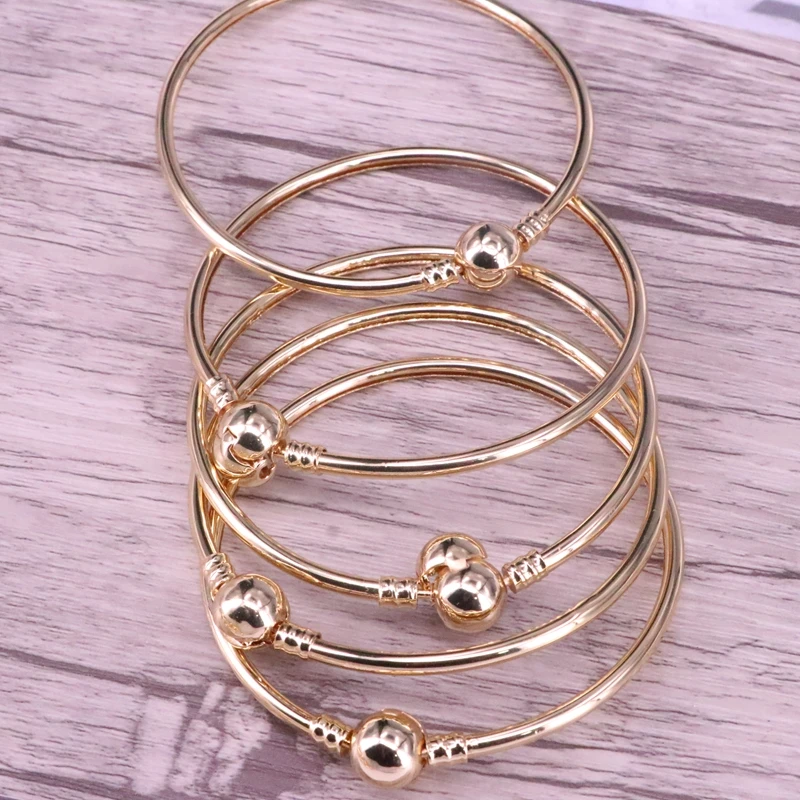 

10Pcs For Men Women Unique Gold Color Open Cuff Bracelet Fashion Jewelry