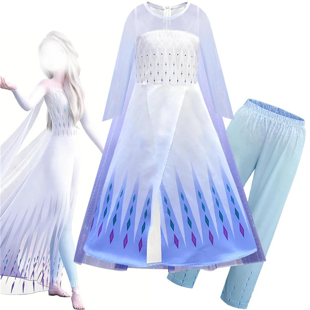 Платье Анны и Эльзы 2 платья Костюм Снежной Королевы Детские для костюмированной