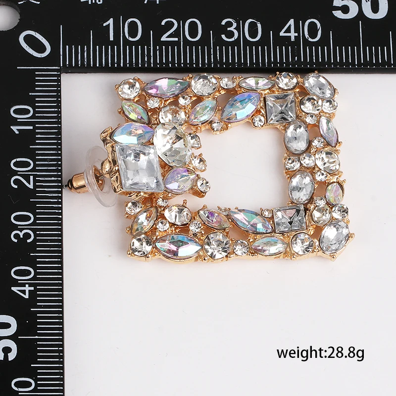 AOTEMAN квадратные мульти Зеленые Черные Красные Стразы геометрической формы ZA