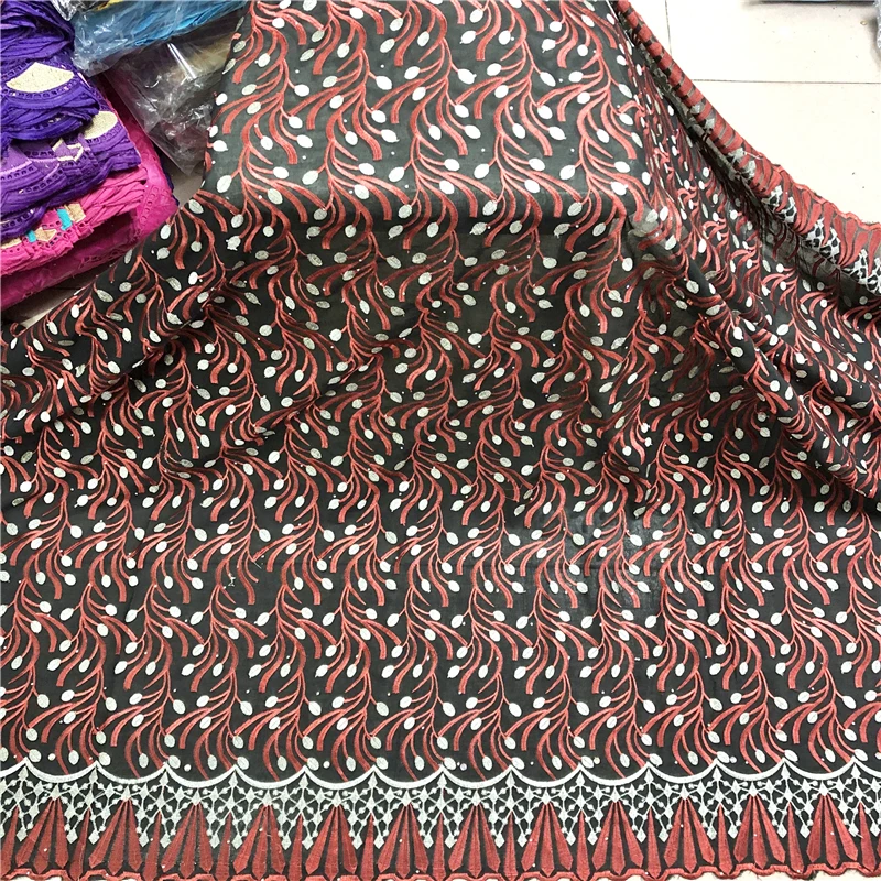 Новейшая швейцарская кружевная ткань нигерийское хлопковое кружево с вышивкой