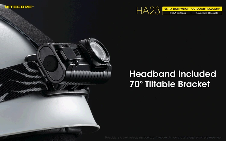 NITECORE HA23 головной свет CREE XP-G2 S3 светодиодный налобный фонарь Портативный легкий дизайн Durable18650 световая головка для спорта на открытом воздухе
