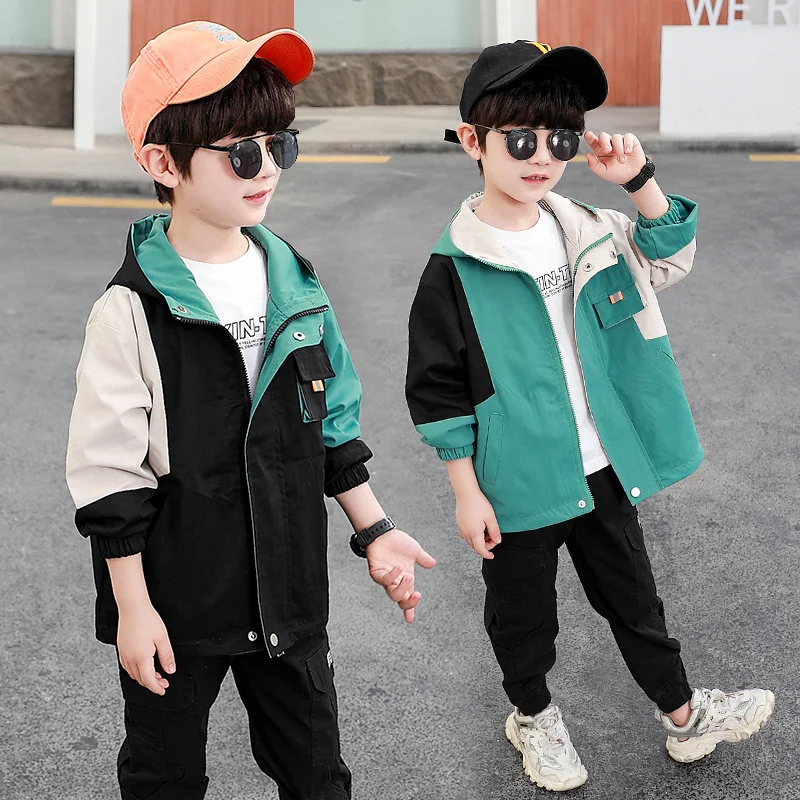 

2021 New Arrive Spring Autumn Boy Coat Jackets Overcoat Top Kids Teenage Gift Children Clothes Gift Formal School High Quality