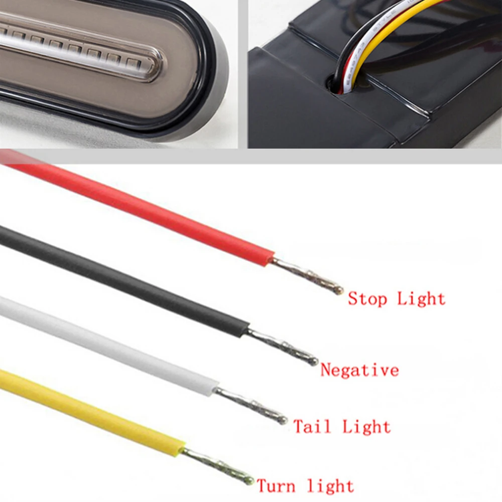 

Turn Indicator Waterproof 12/24V Stop Flowing Turn Signal Brake Lamp 2Pcs LED ATV Truck Trailer Lights Car Rear Tail Light