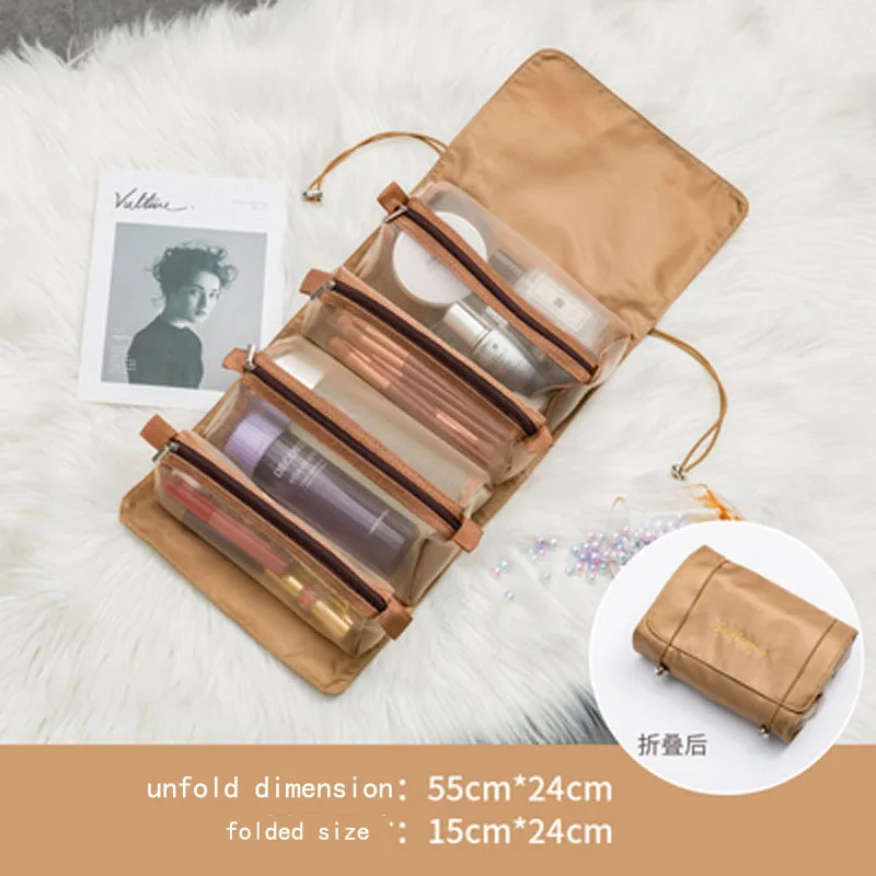 

Large Capacity Four-in-One Cosmetic Bag Detachable Folding Portable Waterproof Makeup Wash Bag Travel Portable Storage Bag