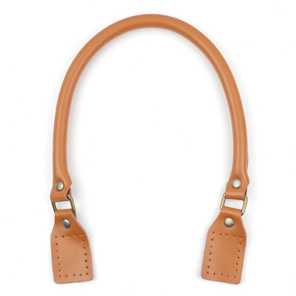 1pair 40-60cm Long Genuine Leather Bag Handle Strap Accessories for Bags DIY Fasteners Pens Replacement Handbag Band Belt KZ0004