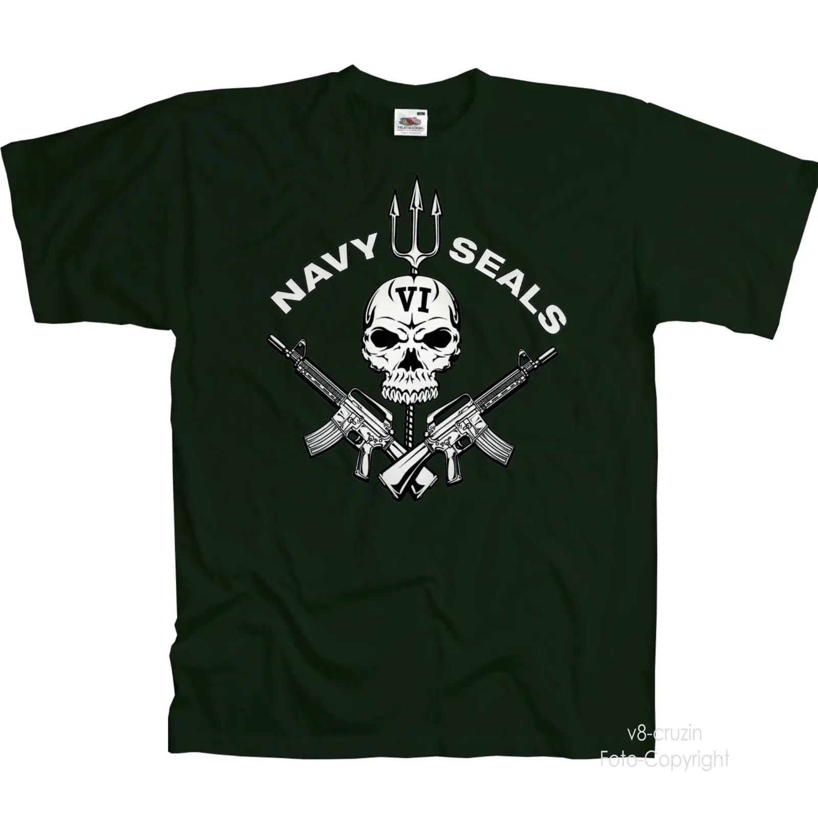 Футболка с морскими котиками спецназ армии США летняя Хлопковая мужская