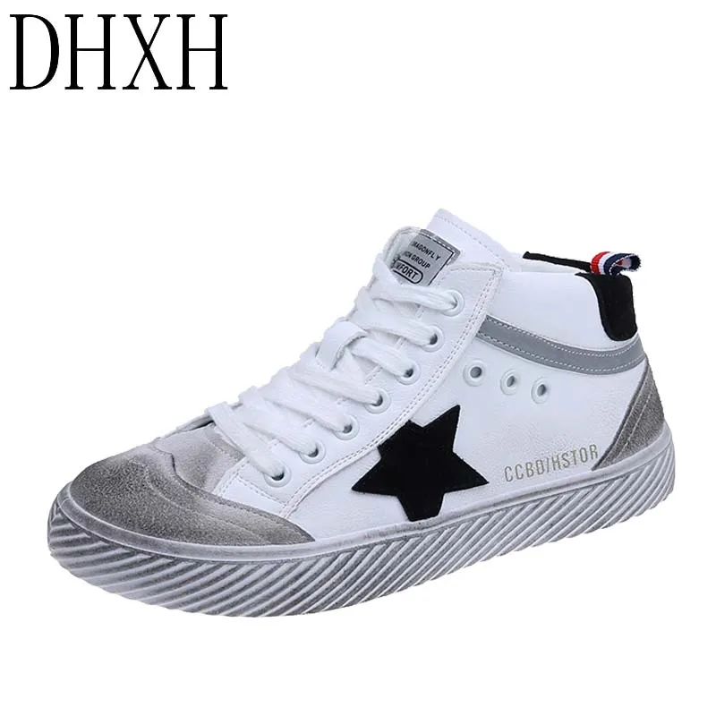 DHXH/зимняя женская обувь грязная повседневная на высоком каблуке белые туфли