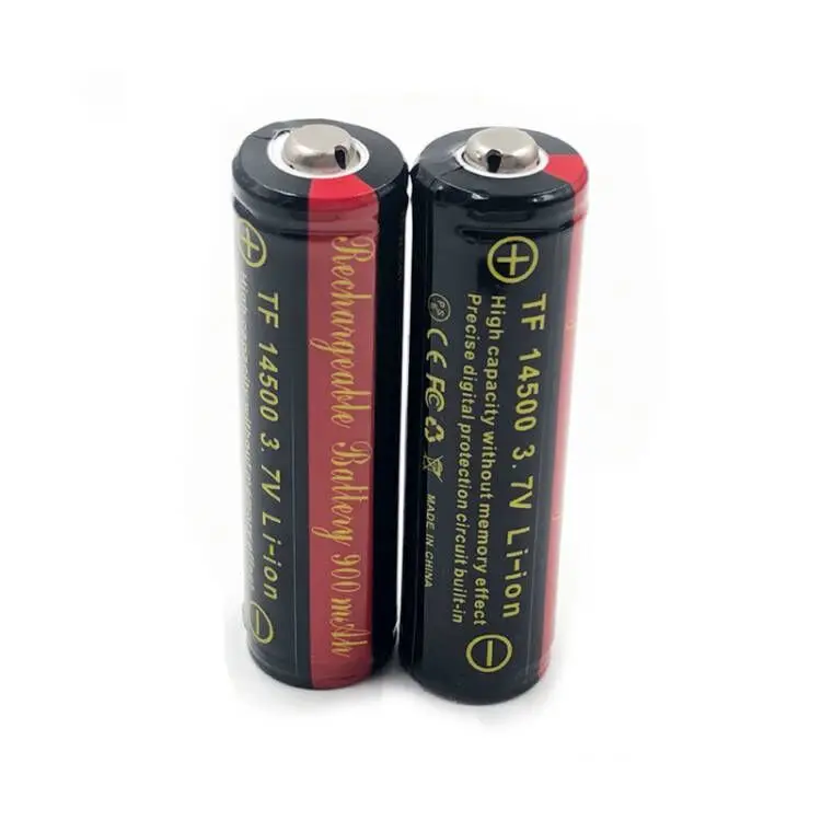

Wholesale TrustFire AA 14500 3.7V 900mAh Li-ion Battery Colorful Rechargeable Batteries with PCB Protection Board For Flashlight