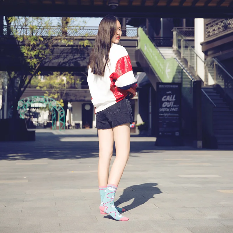 Женские носки смешная милая картина мультфильма хлопок авокадо Экспрессия