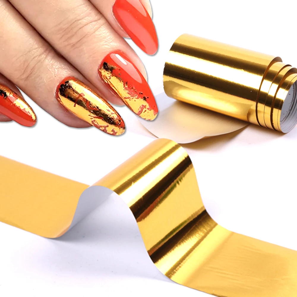 Блестящие наклейки для ногтей 14 цветов цвета розового золота шампанского