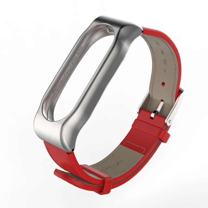 Model-6 Silver Red Mi band 2 металлический ремешок для Xiaomi mi Band 2 Браслет ремешок Смарт-часы - Цвет: Model-6 Silver Red