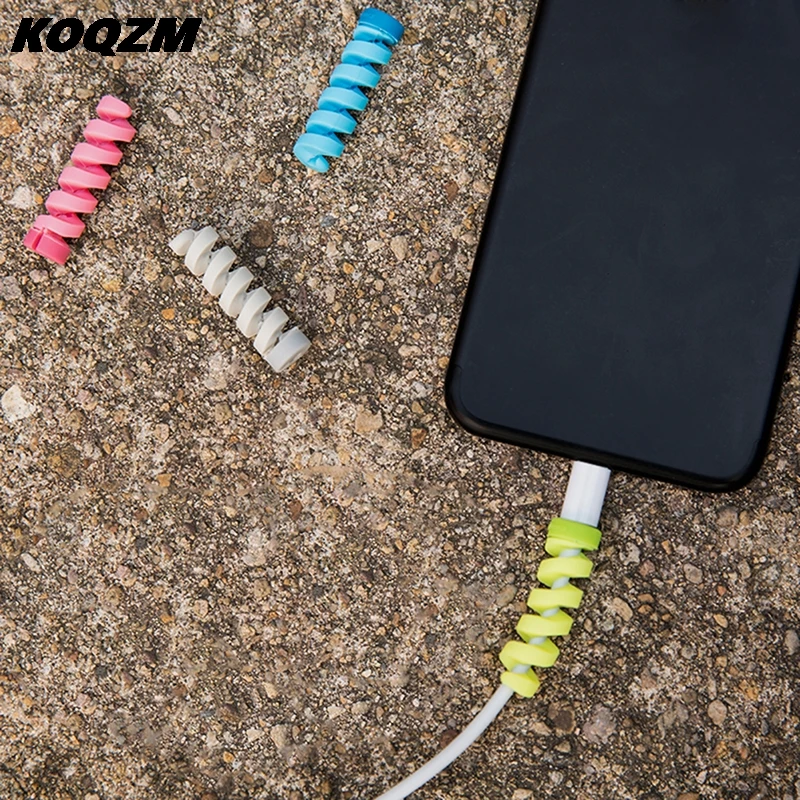 

20pcs Cable Winder Protective Case Spiral Cable Protector For Iphone Android USB Charging Earphone Case Cover