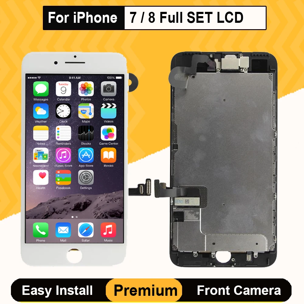 Черный/белый AAA полный комплект ЖК экрана для iPhone 7 8 дисплей дигитайзер в сборе