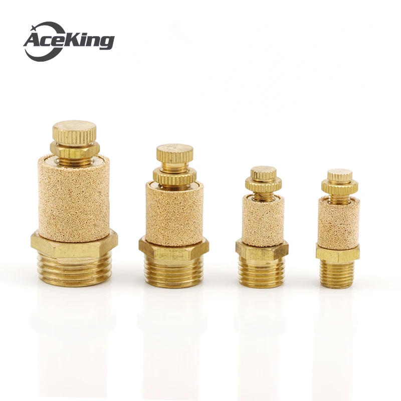 Пневматический латунный Регулируемый глушитель выхлопной клапан 1/8 дюйма/1/4