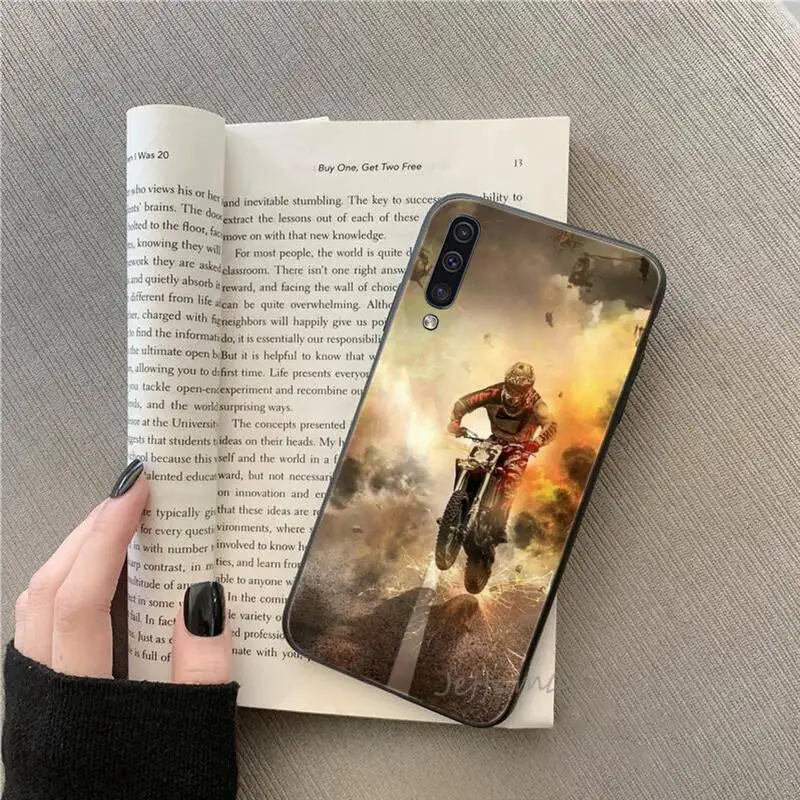 

Cross Motorcycle Phone Cases For Samsung galaxy S note 7 8 9 10 20 fe edge A 6 10 20 30 50 51 70 lite plus Soft Silicone Funda
