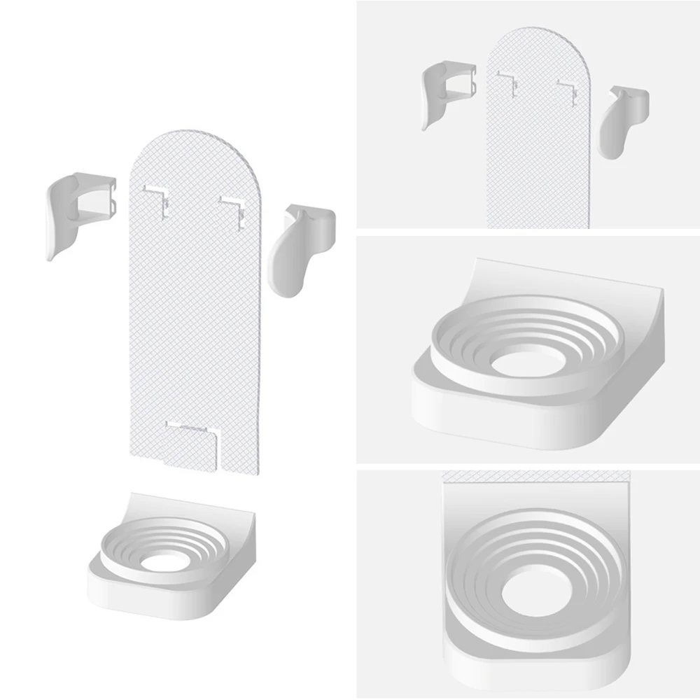 1pc creative traceless stand rack toothbrush organizer electric toothbrush wall mounted holder space saving bathroom accessories free global shipping