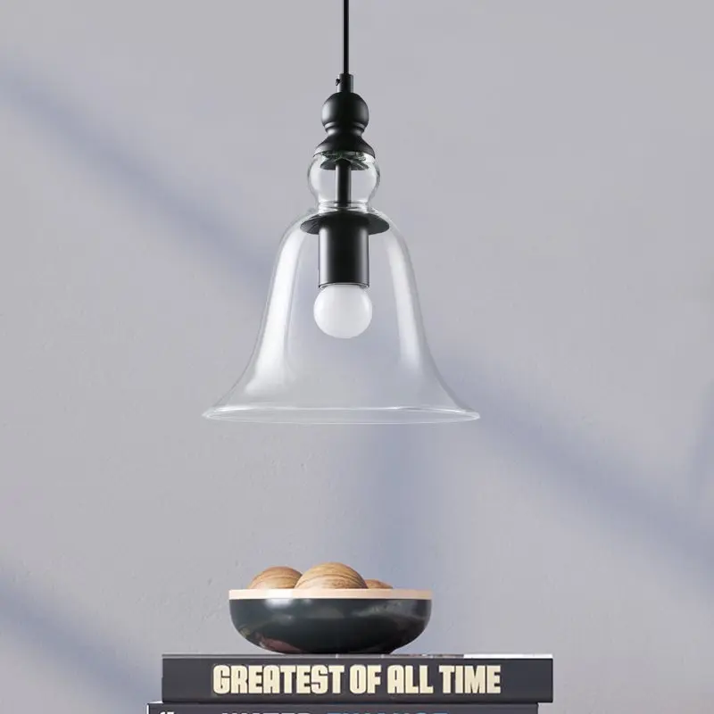

Retro Industrial Style Bell Shape Glass Pendant lights Bedroom Living Room Restaurant Cafe kitchen hanging lamps MJ1125