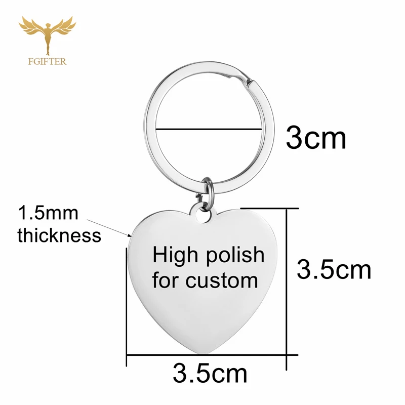 Брелок для ключей из нержавеющей стали аксессуары изготовления на заказ