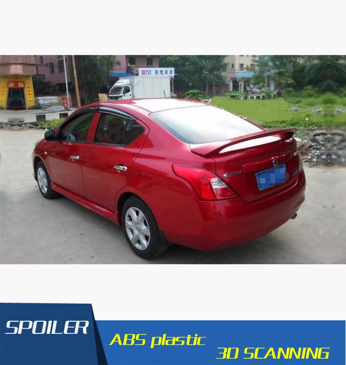Для Versa спойлер высокого качества ABS Материал заднее крыло автомобиля праймер