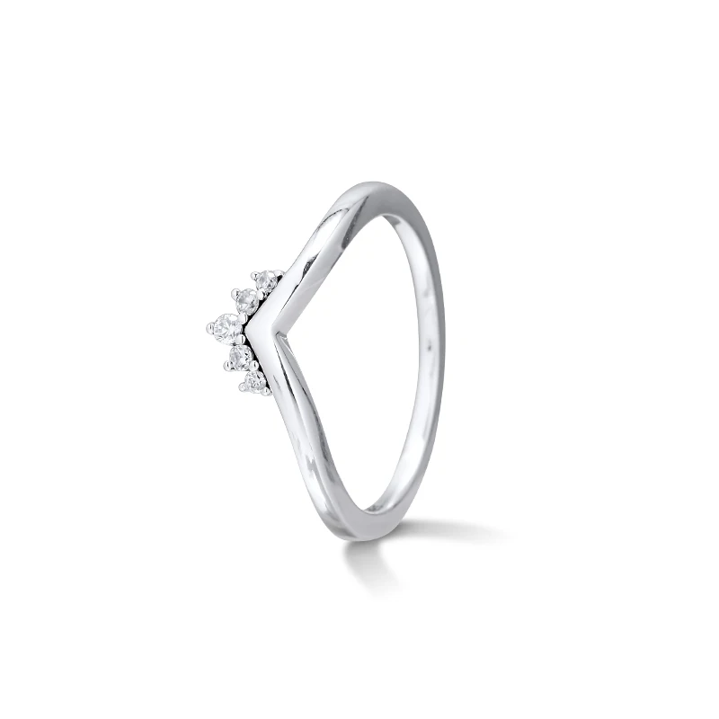 CKK кольцо тиара Wishbone кольца для женщин Anel Feminino 100% 925 ювелирные изделия из