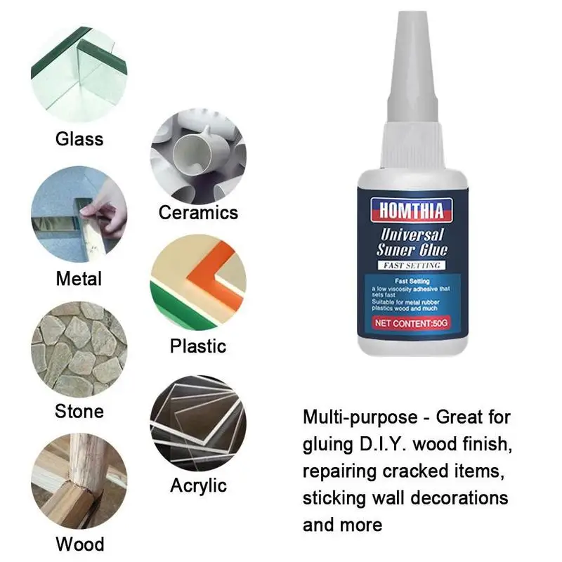 

50ml Uniglue Universal Super Glue Metal Plastic Ceramic Glass Handmade Jewelry Stone Quick Dry Multifunction Universal Glue