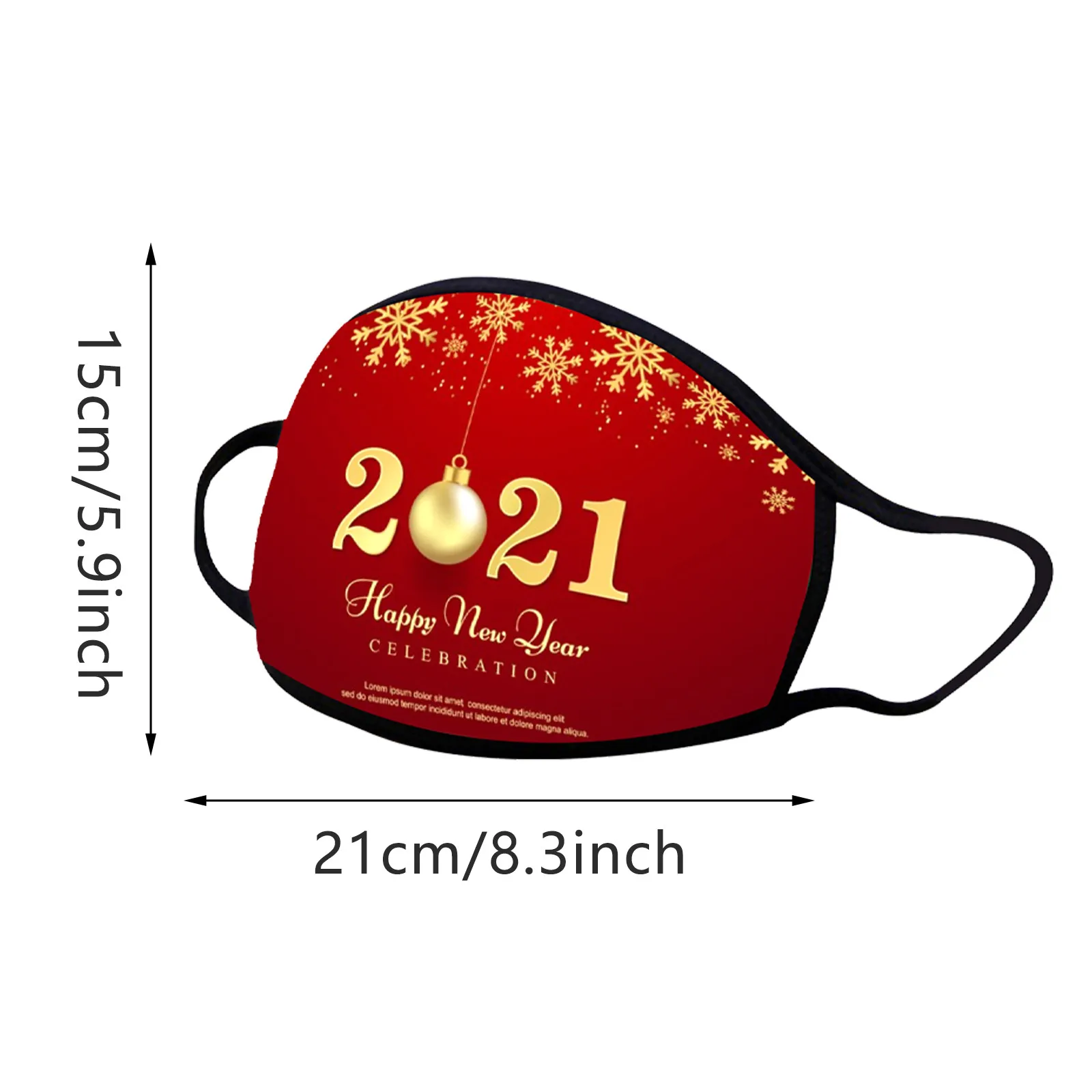 

Fast Delivery 2PC 2021 Happy New Years Mask Adult Washable Reusable Cover Face Masks Headband masque en tissu Mascherina Masken