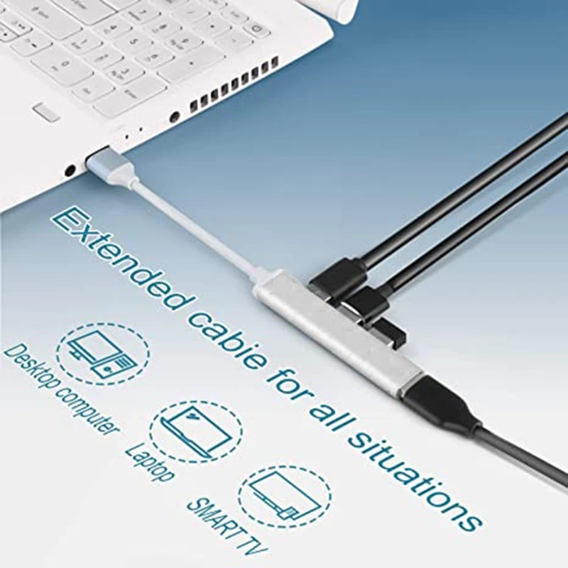 

High-speed Transmission USB 3.0 Splitter,4 Port USB 3.0 Hub, 2.0 Hub Power Adapter and One Charging Port, for Laptop, PC