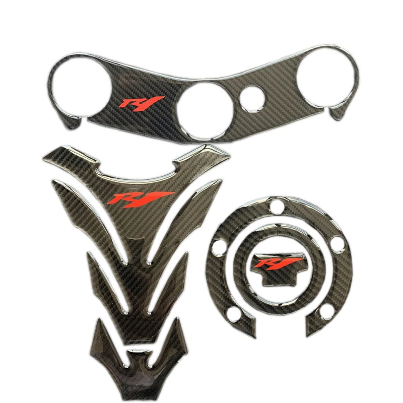 Для YAMHHA YZF1000 R1 2004 2005 2006 K4 крышка бака наклейка тройной передний Топ зажим рыба