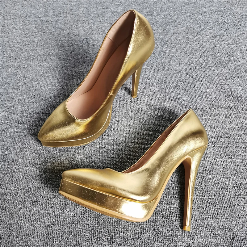 Туфли-лодочки женские на платформе заостренный носок высокий каблук пикантные