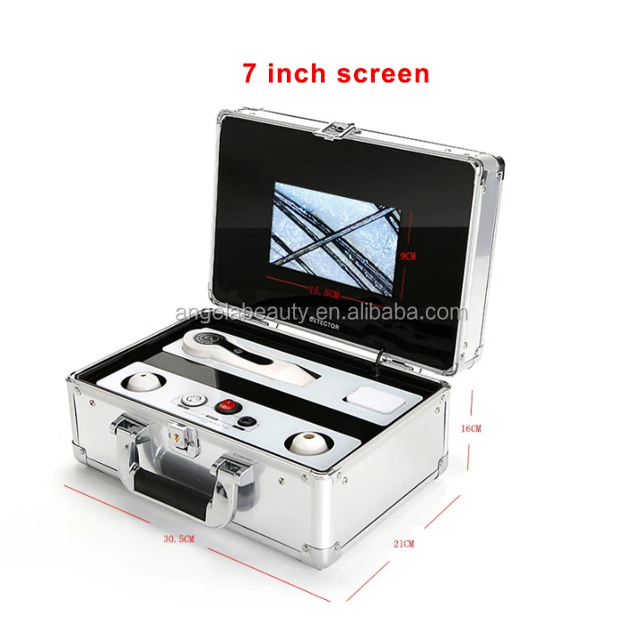 

A0405 Portable cheapest skin analyzer hair analyzer 2 in 1 suitcase easy carry 50X 200X
