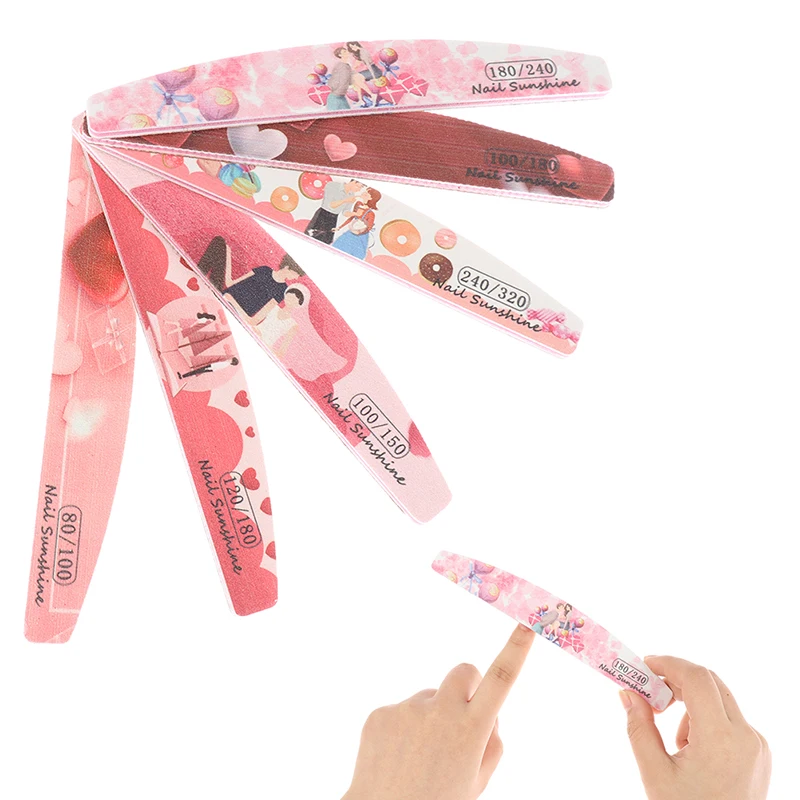 

Пилка для ногтей Dsign 6 шт./лот, шлифовальные пилки для ногтей, профессиональные инструменты для дизайна ногтей на День святого Валентина