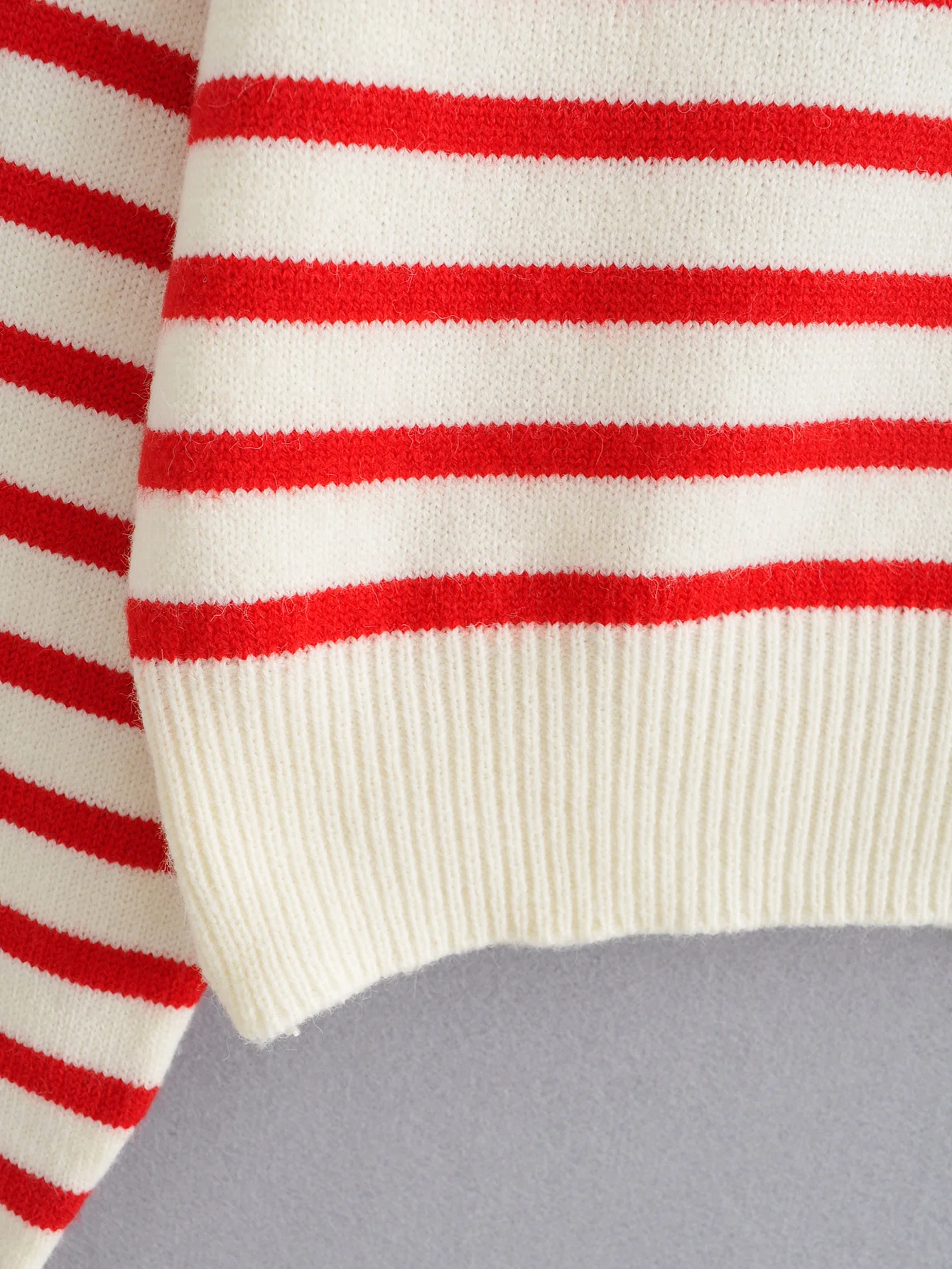 

Toppies Women Short Striped Sweater 2021 Autumn Turn Down Collar Pullovers Basic Knitted Tops Female Jumpers
