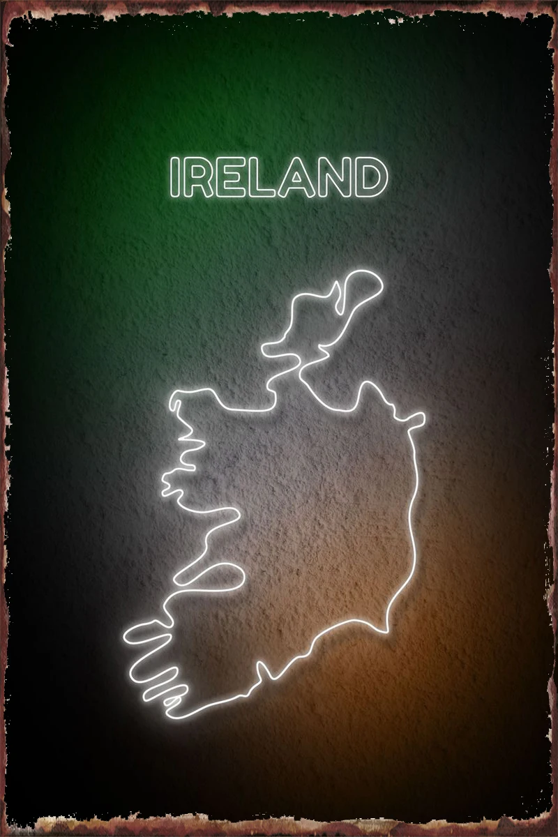 Неоновый в Армении Ретро винтажный металлический знак Оловянная вывеска