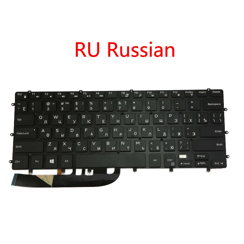 Клавиатура для ноутбука DELL 15 9550 9560 5510 5520 7568 с подсветкой английский(США) RU Русский Аравия AR Бельгии быть Швейцарский SW 0GDT9F 0HPHGJ