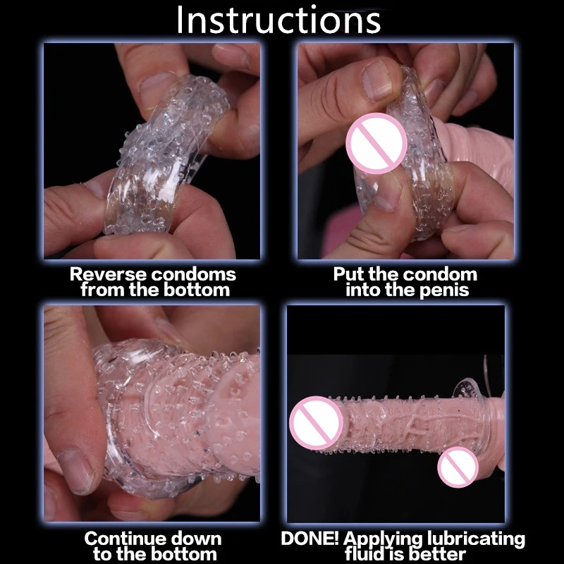 Многоразовый презерватив для увеличения пениса презервативы с кристально