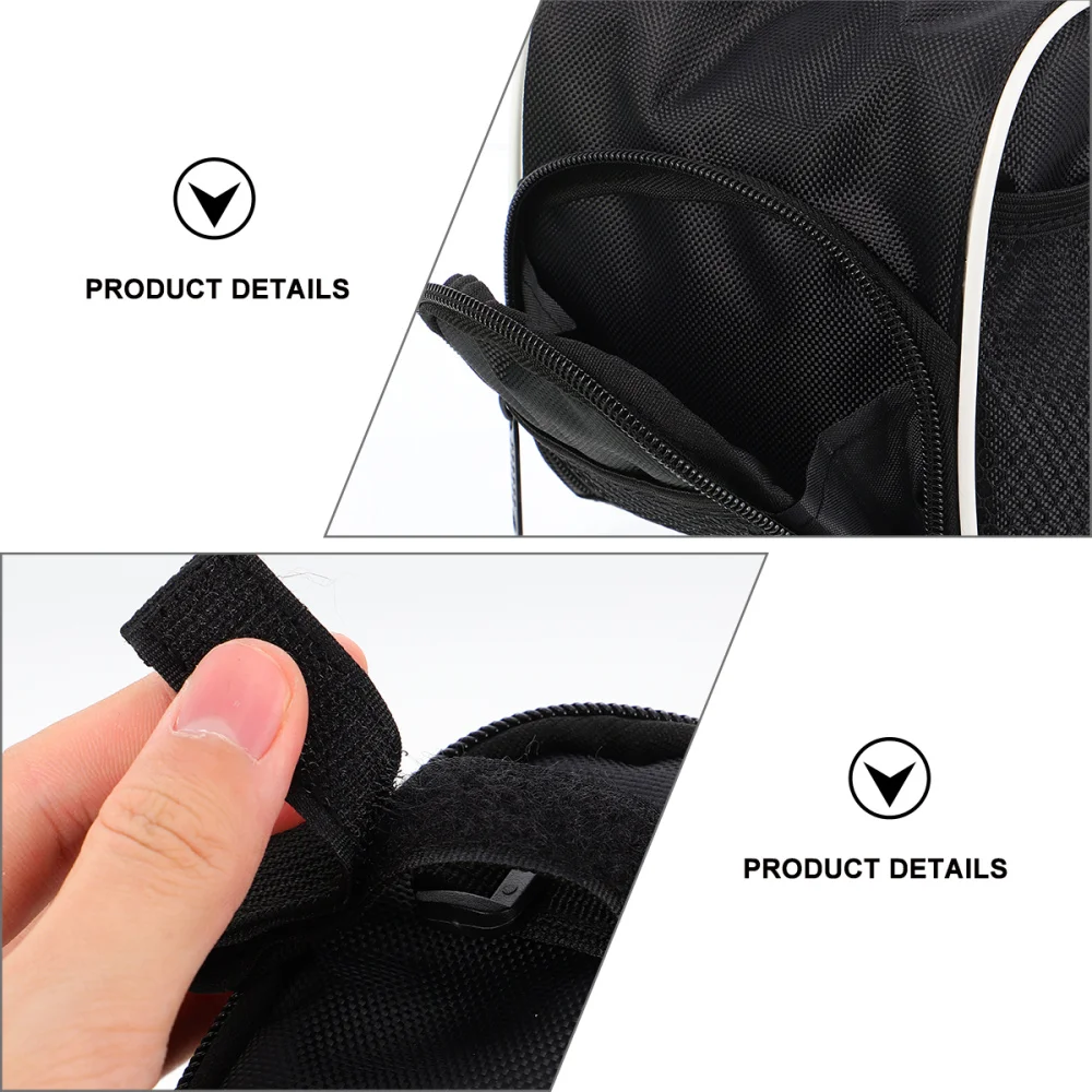 

2Pcs Durable Bike Front Handlebar Bag Cycling Accessories Pack (Black)
