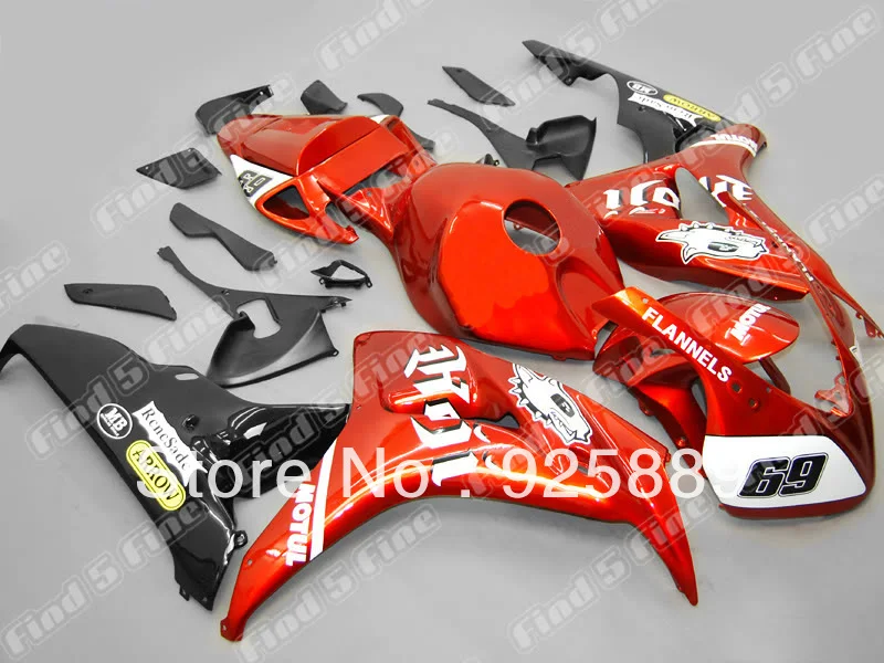 

Injection mold orange white black for HONDA CBR1000RR 06 07 CBR1000 06-07 CBR 1000RR 2006-2007 1000 RR 2006 2007 fairing kit