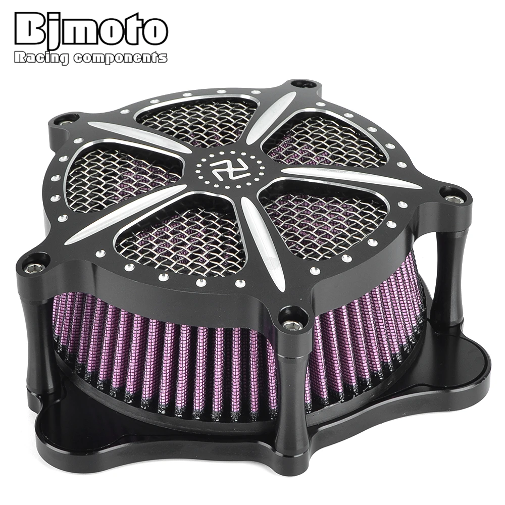 Алюминиевый воздушный фильтр Motorcylce воздухоочиститель черный Комплект M10 для