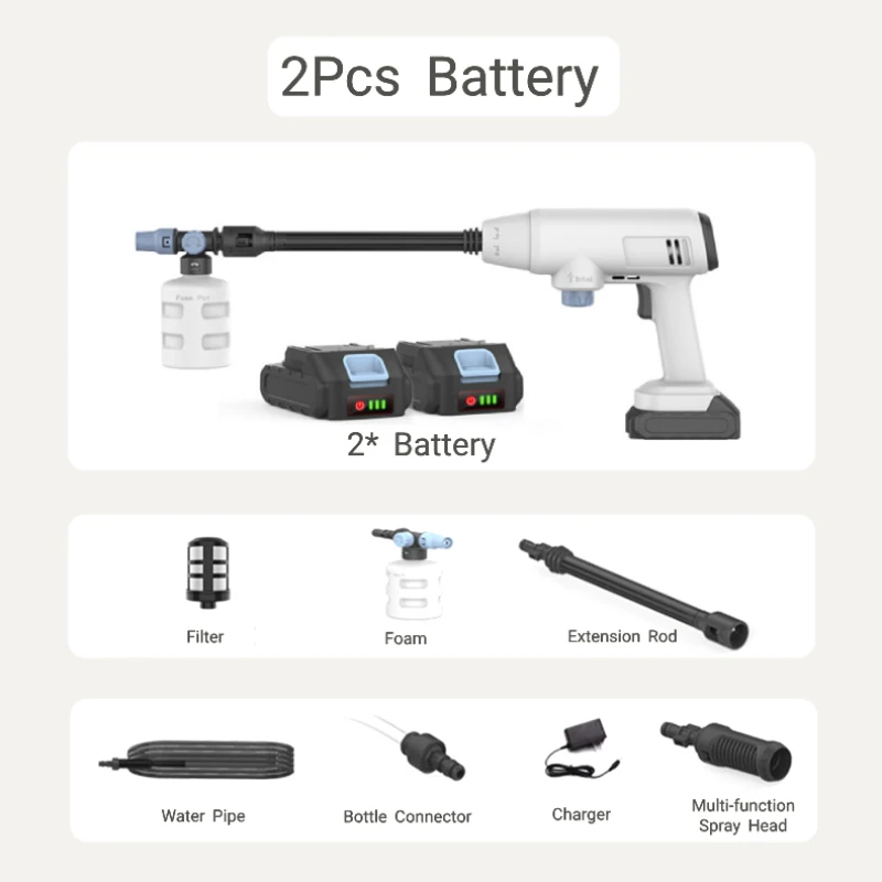 

High Pressure Car Wash Water Gun Parkside Wireless Road Bike Bicycle Cycling Portable Washer Machine For 18V Makita Battery