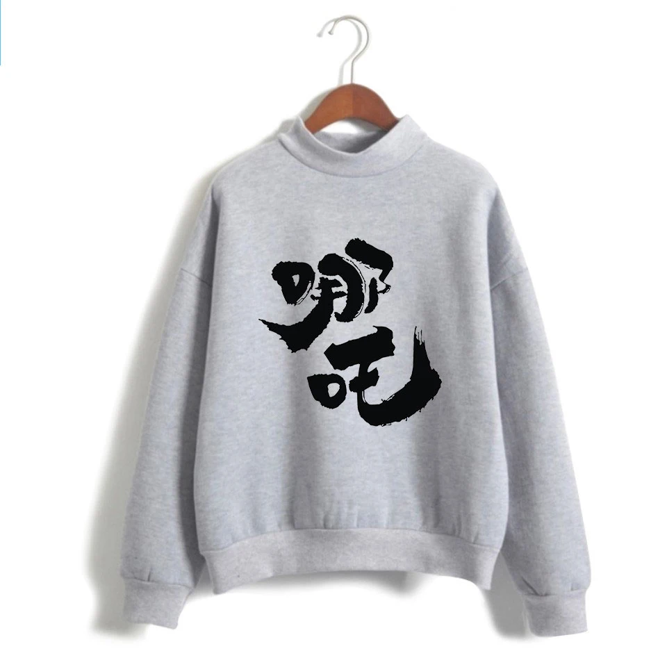 Водолазка с китайскими персонажами для мужчин и женщин теплый пуловер уличная