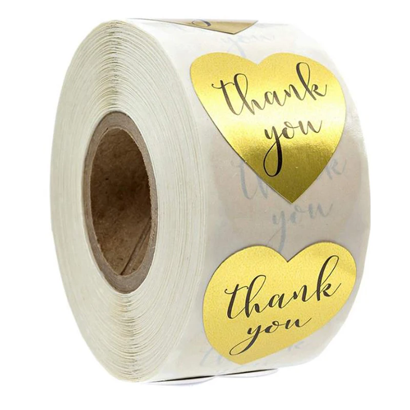 

Радужные наклейки Thank You, 500 шт., JinEQ