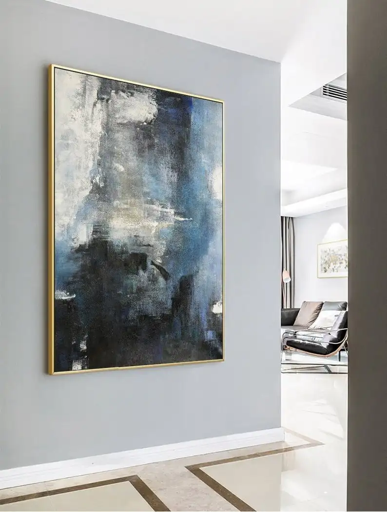 

Canvas Painting Abstract Living Room Decor Modern Art Handmade Artwork Grey Large Original Oil Paintings Hotel Wall Decor Art