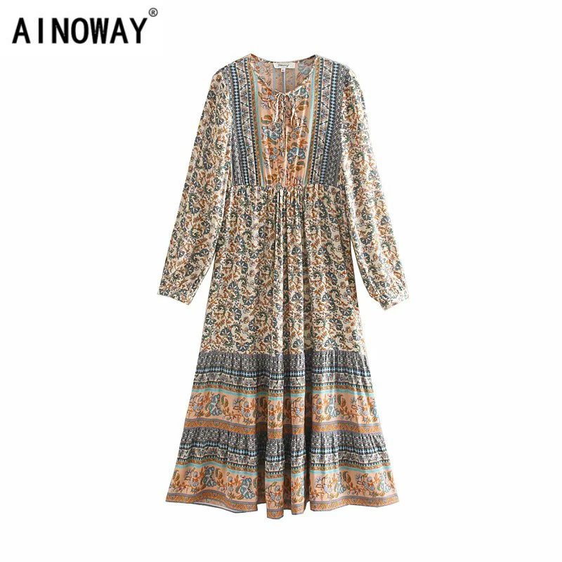 Винтажное шикарное женское элегантное платье макси на шнуровке с бахромой и