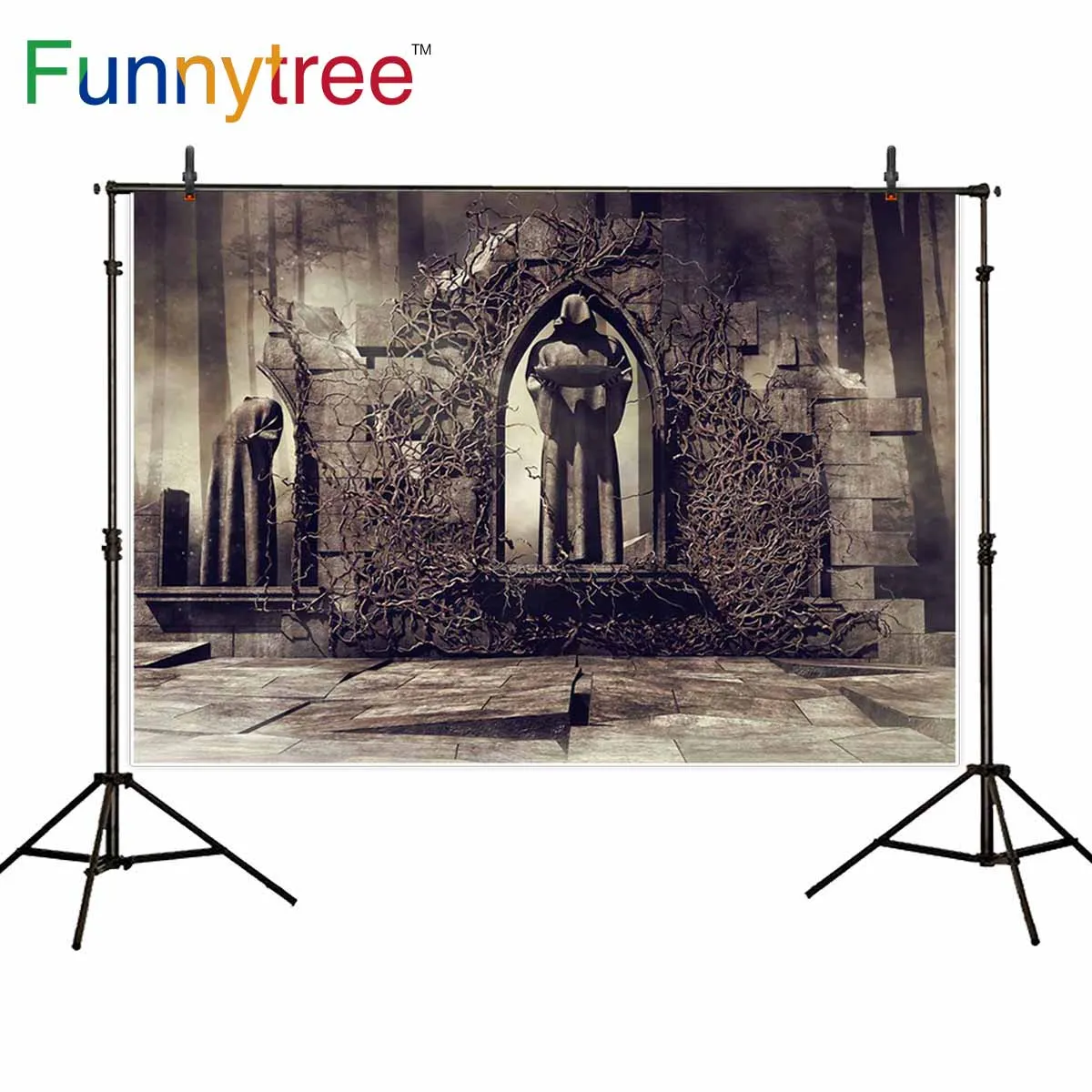 

Фон для фотосъемки на Хэллоуин Funnytree, арка, архитектура, винтажный ужас, Фотофон для фотостудии